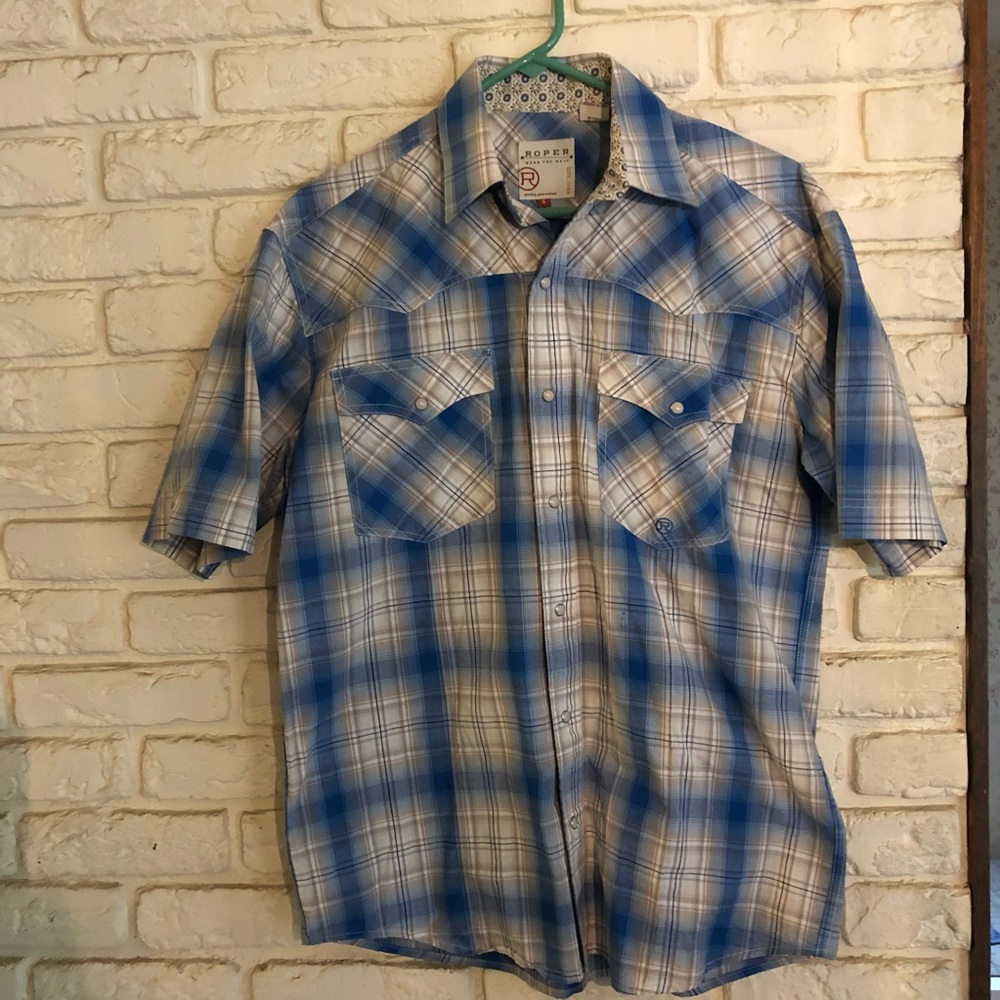 Roper Plaid Western Button Up size Small